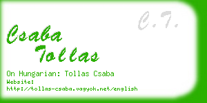 csaba tollas business card